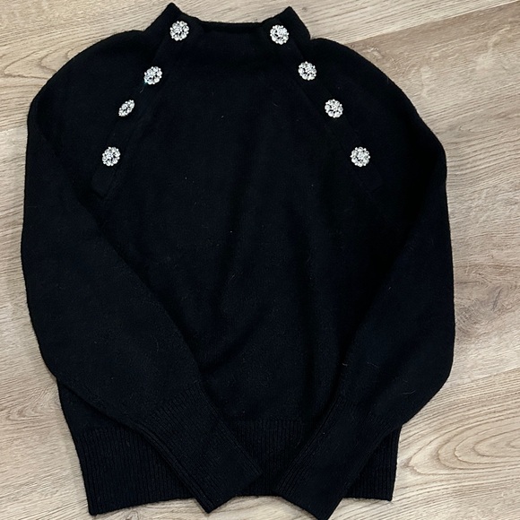 Ann Taylor Sweaters - Ann Taylor Black Turtleneck Sweater with Embellishments